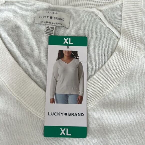 Lucky Brand Women’s V-neck Top Sweater XL - Picture 7 of 7